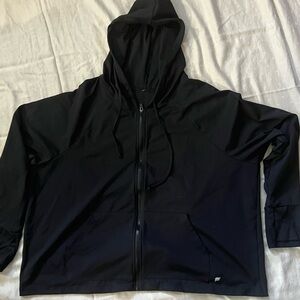 Fabletics Oasis Cropped Hoodie Black 2X